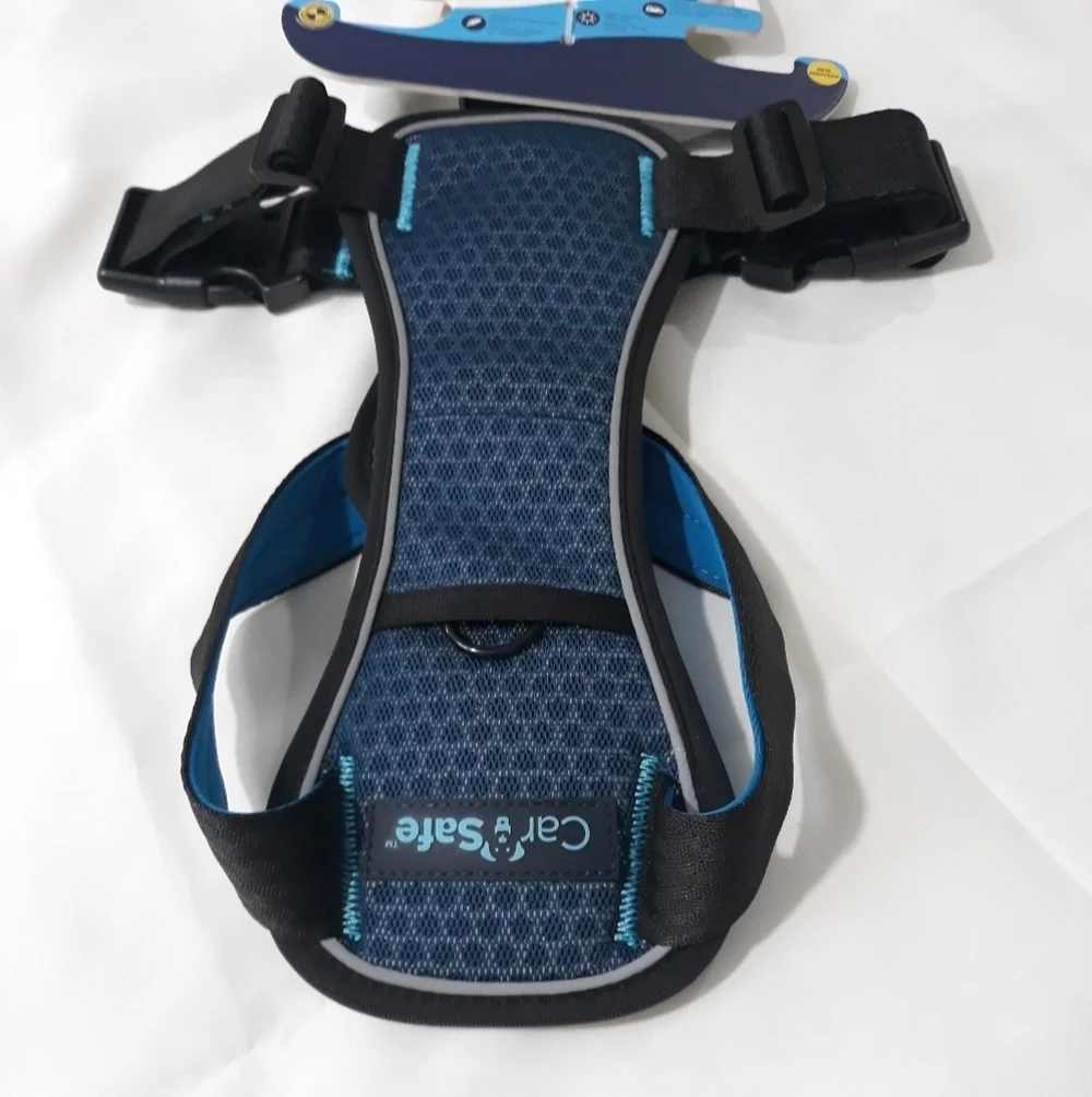 CarSafe Blue and Black Dog Harness New With Tag Size Medium Lightweight